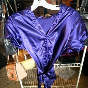 Satin Purple Blouse
